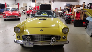 Blip: Two Ford Thunderbirds Sit In An Epic Car Collection Near The Chrysler Headquarters In Michigan
